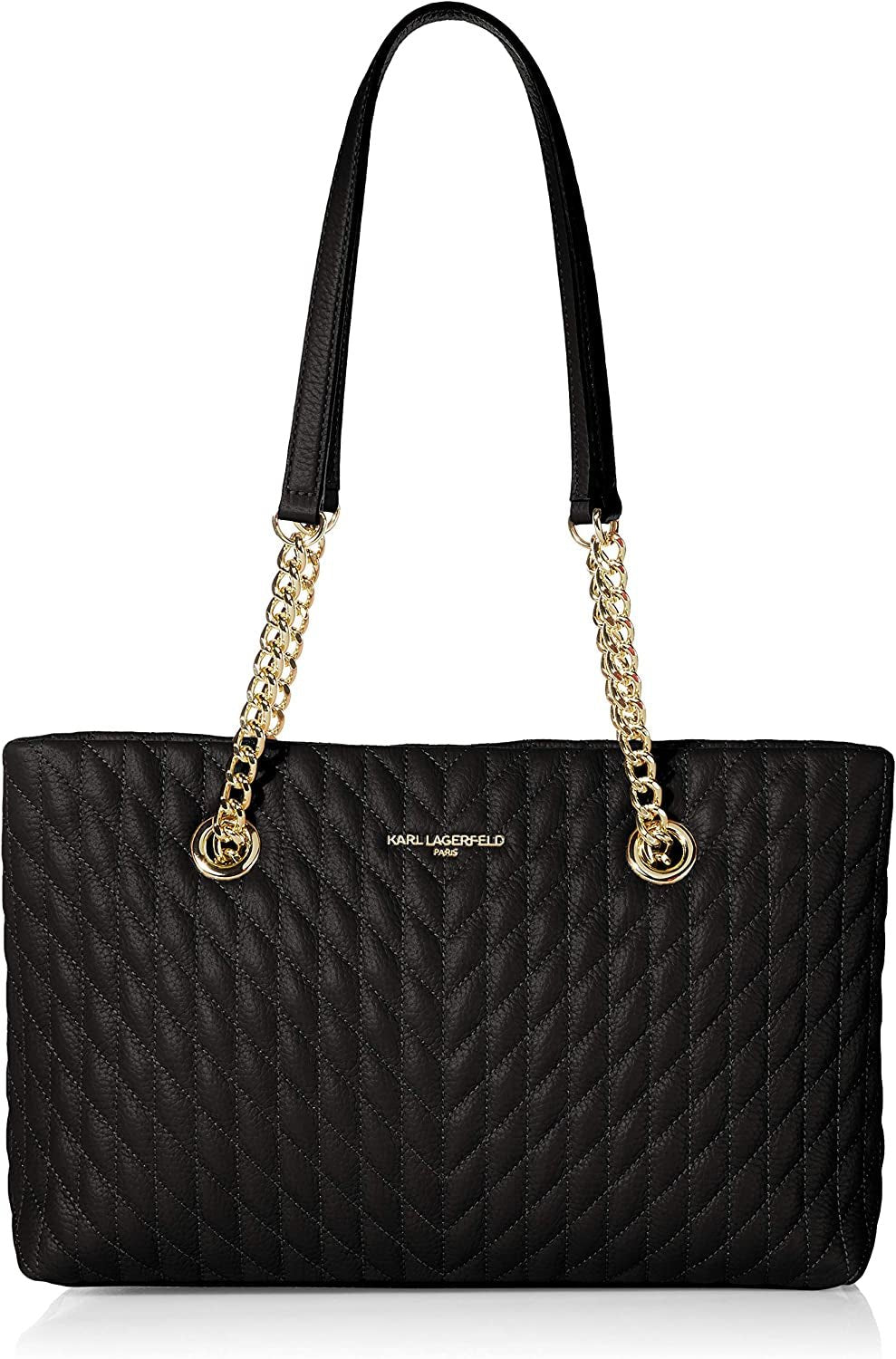 KARL LAGERFELD Karolina Tragetasche Damen Naty Shop Taschen Schwarz / Gold Einheitsgröße