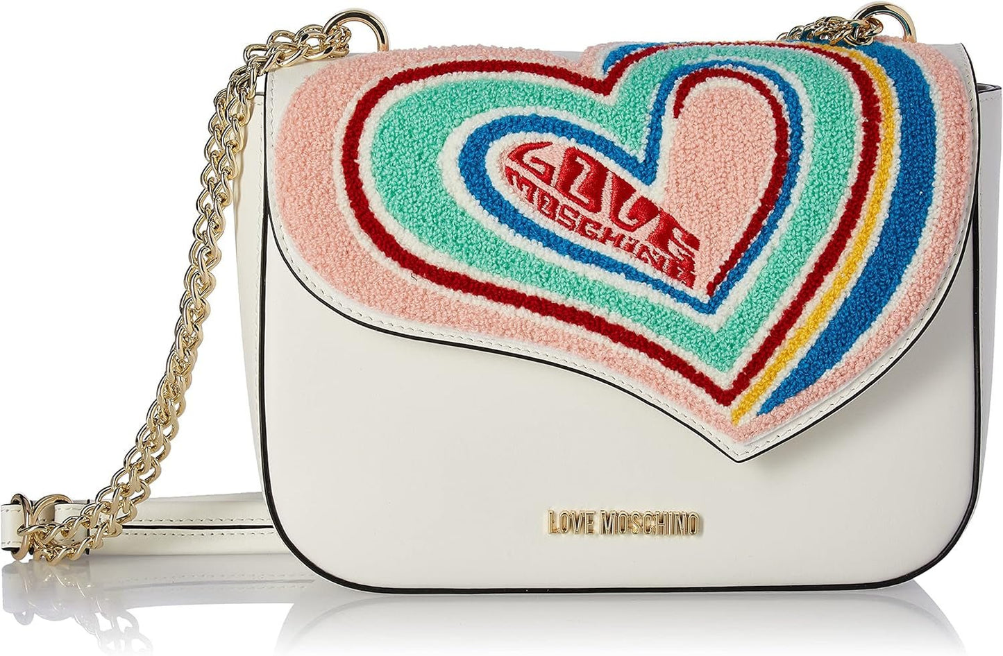 Love Moschino Borsa a Spalla Umhängetasche Damen Taschen Naty Shop Weiß