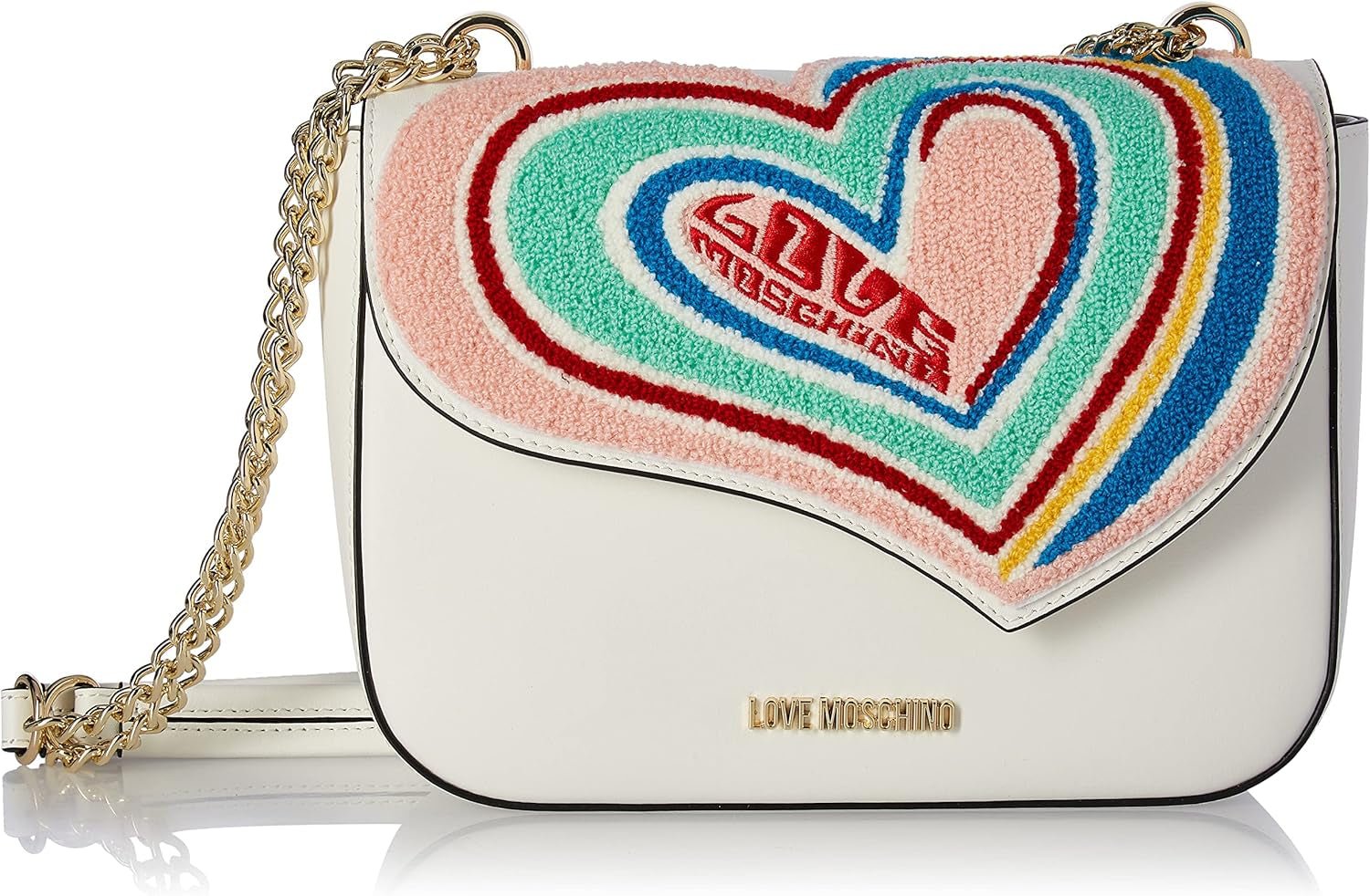 Love Moschino Borsa a Spalla Umhängetasche Damen Taschen Naty Shop Weiß