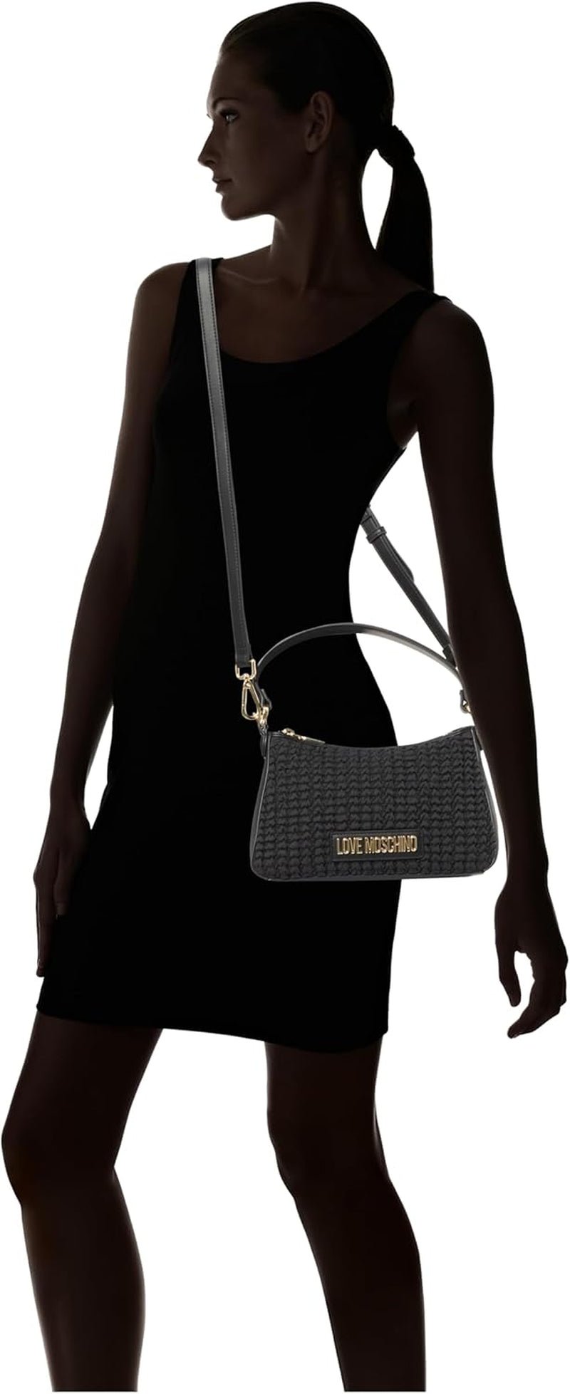 Love Moschino Damentasche, schwarze Handtasche, schwarze Damentaschen Naty Shop