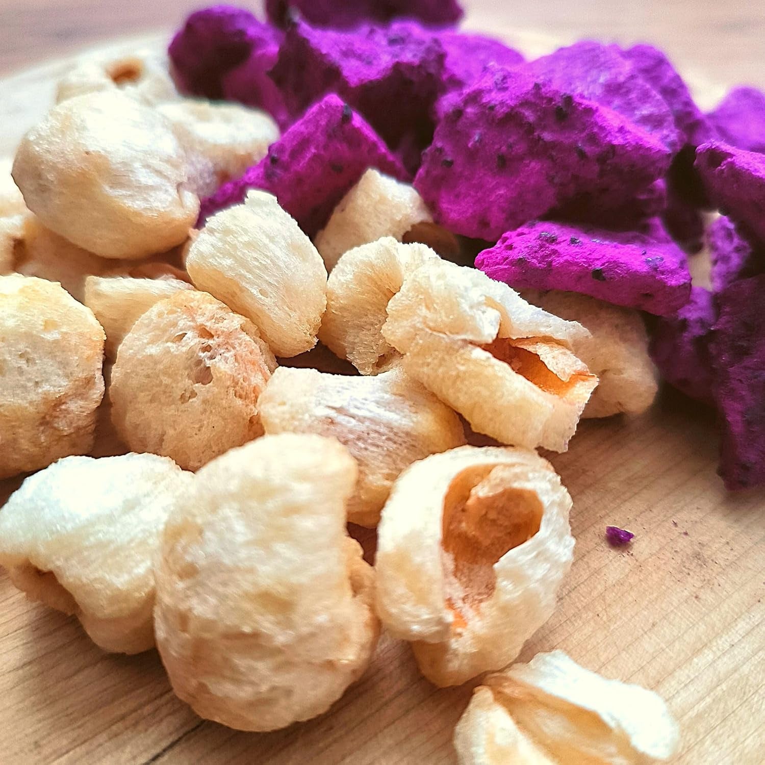 Gefriergetrocknete Litschi | 100 % Litschi getrocknete gefriergetrocknete Früchte | natürlich getrocknet, vegan, glutenfrei | Kein Litschisaft, Litschisirup | Gefriergetrocknete Früchte tropische Litschi | ZingyZoo Dehydrierte Produkte Naty Shop
