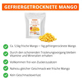 Gefriergetrocknete Mango, 250g gefriergetrocknete Früchte, ohne Zusatzstoffe, fruchtig, hergestellt in Deutschland. Dehydrierte Produkte Naty Shop