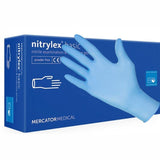 Blaue puderfreie Nitrilhandschuhe Nitrylex 100 Stück, Größe S Nati Shop