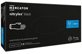 Nitrilex schwarze puderfreie Nitrilhandschuhe 100 Stück, Größe M Nati Shop