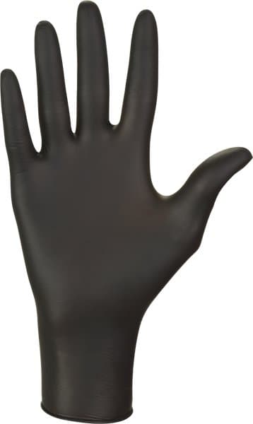 Nitrilex schwarze puderfreie Nitrilhandschuhe 100 Stück, Größe S Nati Shop