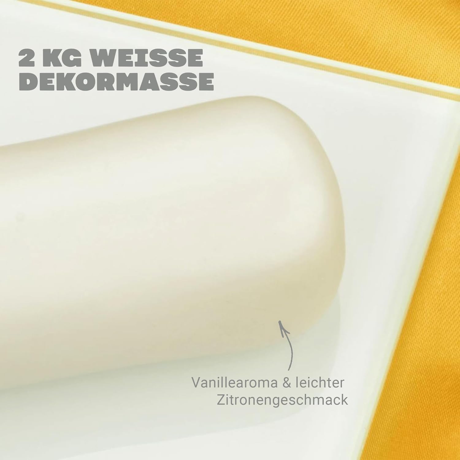 Massa Ticino Fondant Weiß 2x 1kg – Premium Zuckerpaste für dekorative Kuchen, Rollfondant – perfekt für Kuchen, Modellieren und Dekorationen – weißer Fondant für Profi- und Hobbybäcker Zuckerpaste Naty Shop