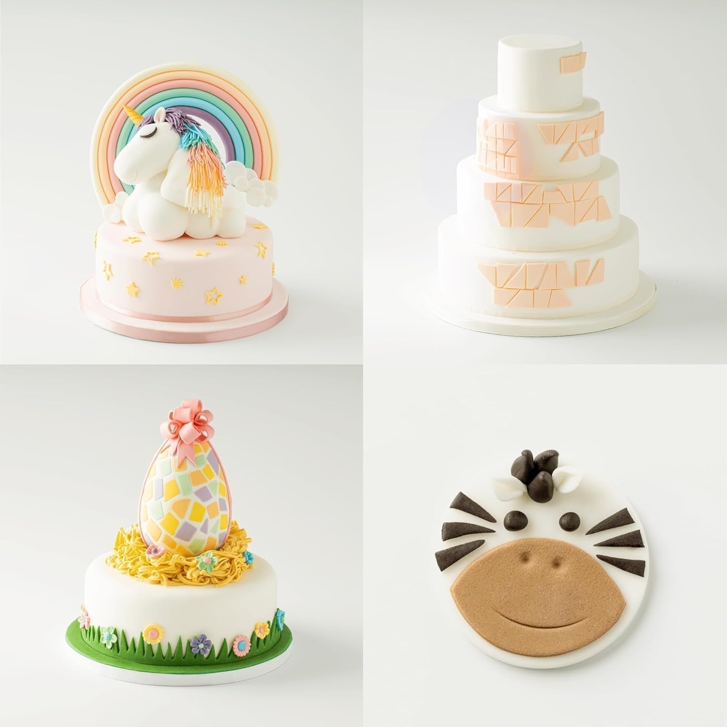 Massa Ticino Set 1x weißer Fondant 250g und 1x schwarzer Fondant 250g - Premium Zuckerpaste für Kuchen, Rollfondant - Perfekt für Kuchen, Modellieren und Dekorationen - Fondant für Profi- und Hobbybäcker Zuckerpaste Naty Shop