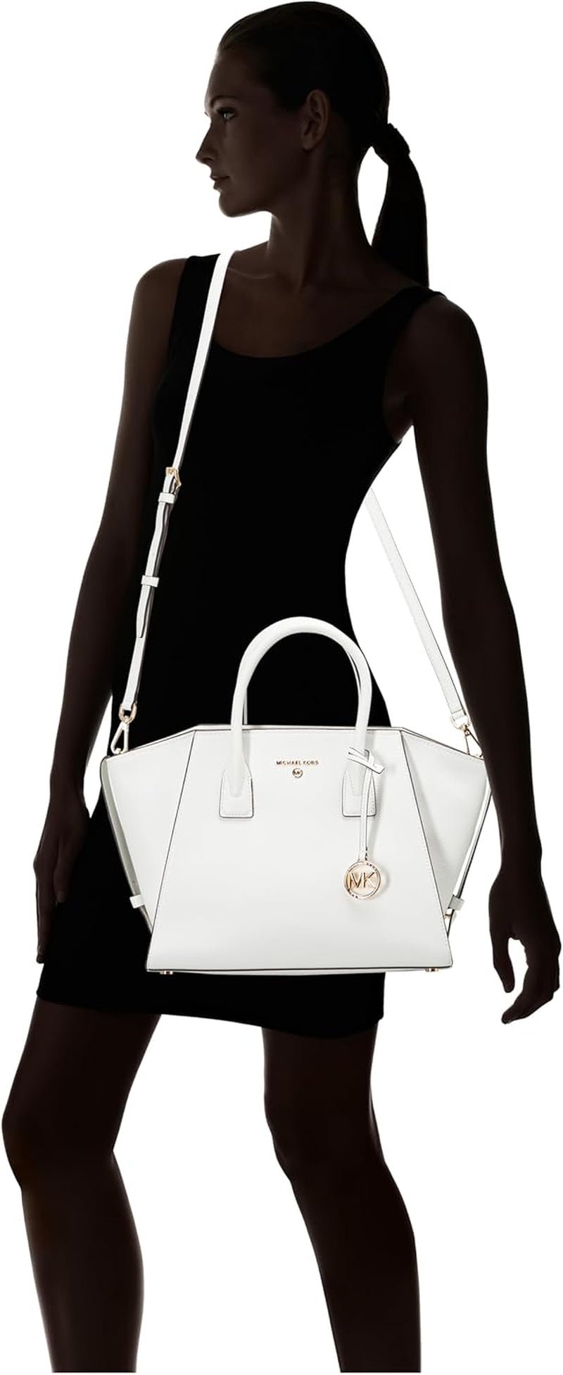 MICHAEL KORS Avril LG TZ Umhängetasche für Damen, Opticwhite Damentaschen Naty Shop
