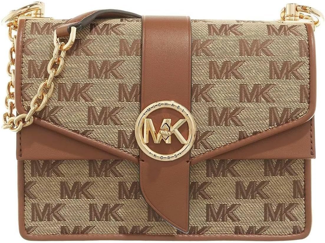 Michael Kors Greenwich Sm Conv Xbody Bag Damentaschen Naty Shop Beige/Ebenholz