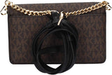 Michael Kors Damen Sm Phn CHN Xbody Bag, Braun/Schwarz Damentaschen Naty Shop
