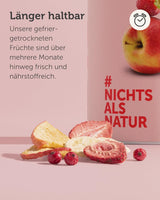Gefriergetrocknete Fruchtmischung BUAH® | Gefriergetrocknete Erdbeeren, Bananen, Äpfel und Johannisbeeren ohne Zuckerzusatz | 100 % Frucht | Vegane, glutenfreie, laktosefreie (140 g) dehydrierte Produkte von Naty Shop