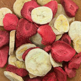 Mischung aus gefriergetrockneten Früchten ErdBana XL 300g | Gefriergetrocknete Bananen + gefriergetrocknete Erdbeeren Probierset mit gefriergetrockneten Früchten | Gefriergetrocknete Fruchtmischung aus Erdbeeren und Bananen | ZingyZoo Naty Shop Dehydrierte Produkte 300 G (1 Packung) Erdbeeren und Bananen