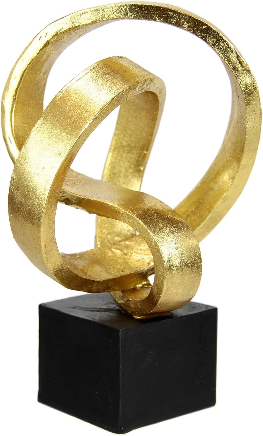 Moderne Deko-Skulptur, Kunstornamente, 3D-Bild, Statue, moderne Dekorationsfiguren, abstrakte Kunst, Geschenkidee, Silberstatuetten und Skulpturen, Naty Shop Gold