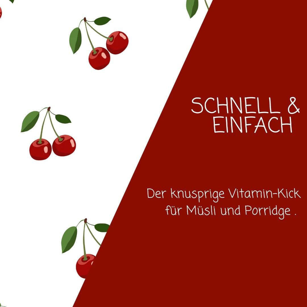 myfruits gefriergetrocknete Bitterkirschen, 80g, ohne Zusatzstoffe, aus 100% Kirschen, gefriergetrocknete und dehydrierte Früchte Dehydrierte Produkte Naty Shop