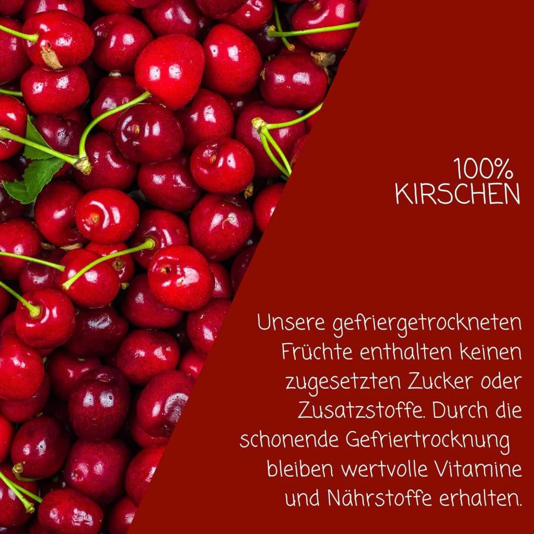 myfruits gefriergetrocknete Bitterkirschen, 80g, ohne Zusatzstoffe, aus 100% Kirschen, gefriergetrocknete und dehydrierte Früchte Dehydrierte Produkte Naty Shop