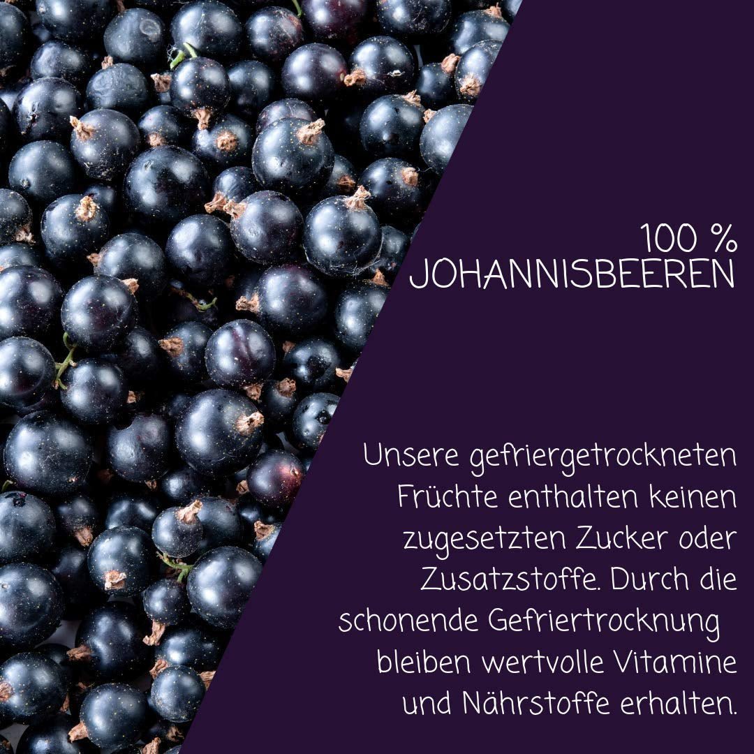 myfruits schwarze Johannisbeeren, gefriergetrocknete Früchte, 100g, ohne Zusatzstoffe, 100 % schwarze Johannisbeeren, gefriergetrocknete und getrocknete Früchte für Müsli oder Porridge... Dehydrierte Produkte Naty Shop