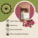 Mynatura Bunte Mischung aus gefriergetrockneten Beeren I Fruchtmischung I Himbeeren I Schwarze Johannisbeeren I Erdbeeren I Fruchtsnacks I Vegan I 350g Dehydrierte Produkte Naty Shop