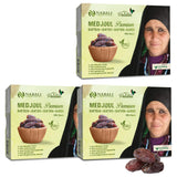 NABALI FAIRKOST FÜR ALLE Datteln Medjool Medjoul aus Palästina – 100 % natürlich vegan aromatisch traditionell frisch und orientalisch I ohne Konservierungsstoffe 5 kg (1 Packung), Small/Medium Naty Shop dehydrierte Produkte 1 kg (3 Packung) Large/Jumbo