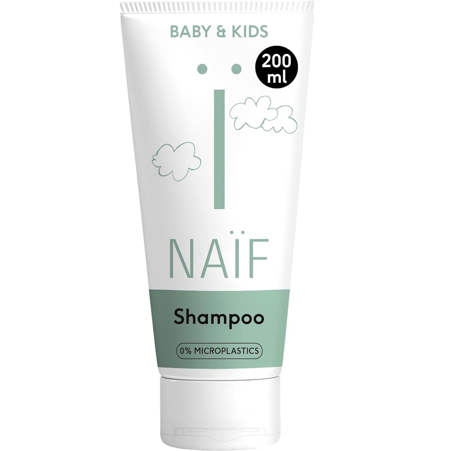 Naïf – Pflegeshampoo – für Babys und Kinder – Babyshampoo mit natürlichen Inhaltsstoffen – 100 % vegan – 0 % SLES – ohne Mikroplastik, Silikone und Parabene – 200 ml Kinder – Bade- und Hautpflege Naty Shop M