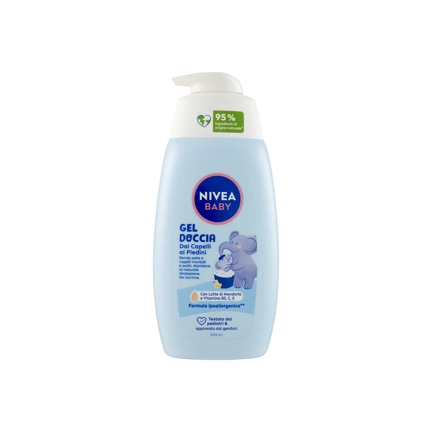 NIVEA BABY Duschgel für Beinhaare 500 ml, Kinderschaumbad für weiche und saubere Haut und Haare, Kinderbad mit Tränenschutz, feuchtigkeitsspendendes und sanftes Shampoo für Kinder Kinder - Bade- und Hautpflege Naty Shop Standardtitel