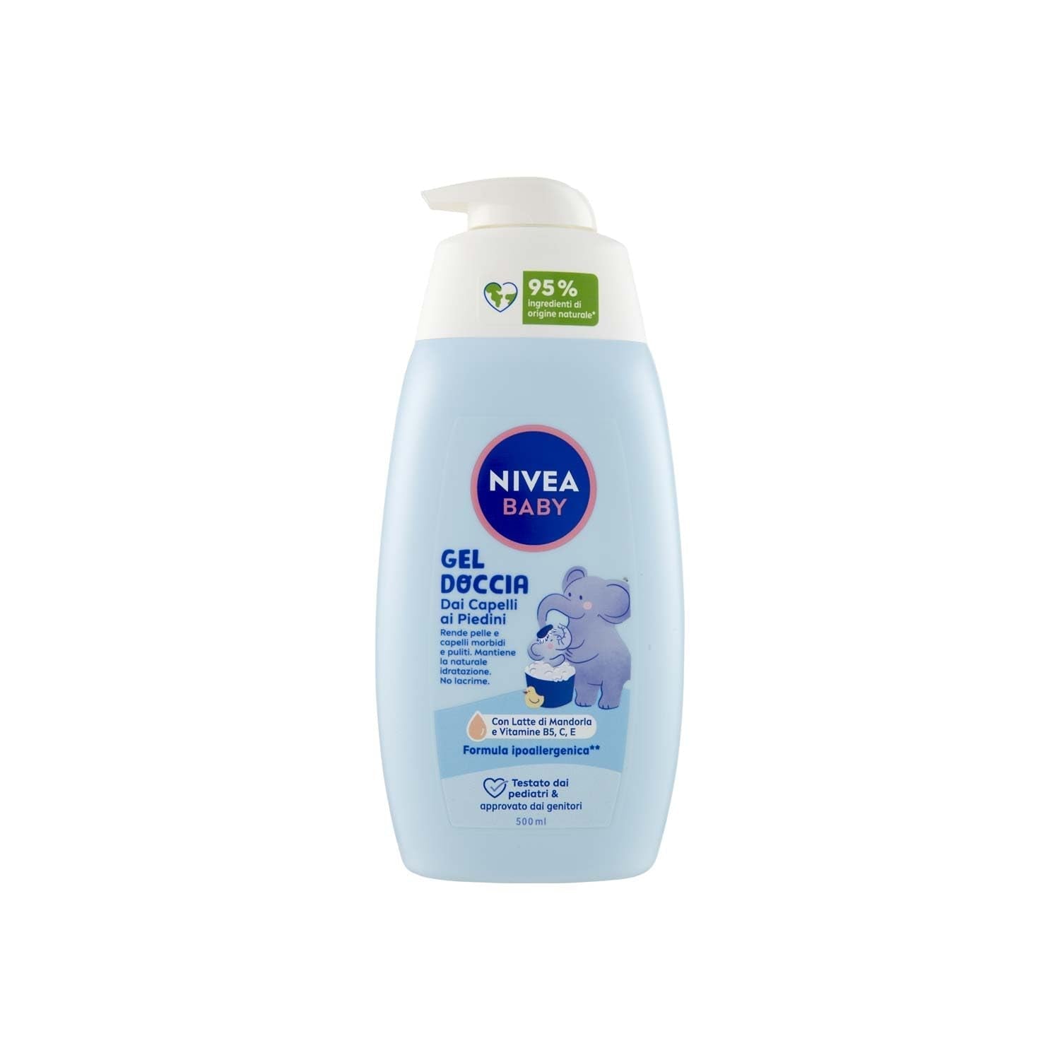 NIVEA BABY Duschgel für Beinhaare 500 ml, Kinderschaumbad für weiche und saubere Haut und Haare, Kinderbad mit Tränenschutz, feuchtigkeitsspendendes und sanftes Shampoo für Kinder Kinder - Bade- und Hautpflege Naty Shop Standardtitel