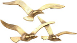 Birdy-Wandkunst (Gold, Metallwanddekorationen, nautisches Motiv, Flur-/Wohnzimmer-/Esszimmer-Wandbild) 1011623 Naty Shop Statuen und Skulpturen Gold