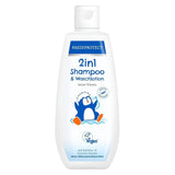 PAEDIPROTECT 2in1 Shampoo und Waschlotion für Babys und Kinder 200 ml, sanfte Reinigung und Haare ohne Parfüm und Mikroplastik, das Duschgel spendet trockener und empfindlicher Haut Feuchtigkeit, auch für Erwachsene Kinder - Bade- und Hautpflege Naty Shop White 200 ml (1 Packung)