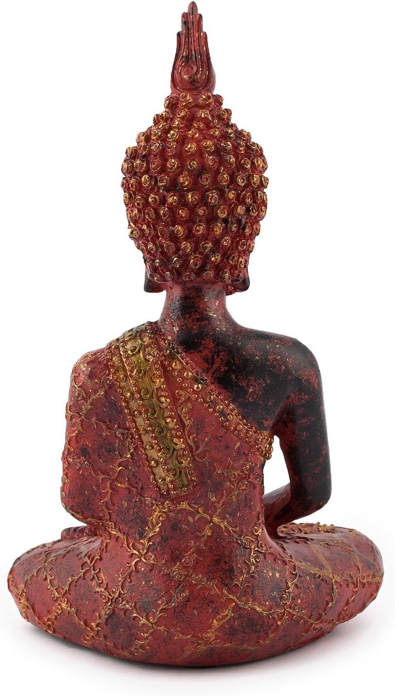 dekorativer Pajoma Buddha, meditierend, Skulptur mit rot/goldenem Umhang Statuetten und Skulpturen Naty Shop