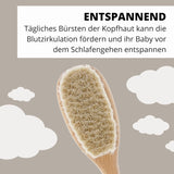 PARSA Beauty Babyhaarbürste mit Ziegenhaar – Babyhaarbürste aus FSC®-zertifiziertem Buchenholz – Bürste zur Pflege feiner Babyhaare – Babybürste Kinder – Bade- und Hautpflege Naty Shop
