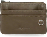 Pepe Jeans Adge Herren-Geldbörse Naty Shop Khaki-Geldbörse mit Abzeichen
