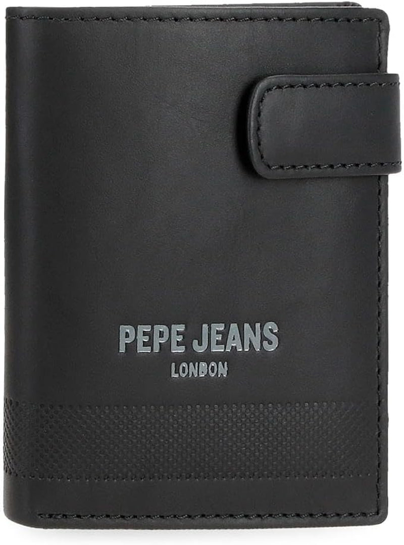 Pepe Jeans Deep Wallets, Geldbörsen, Geldbörsen, lässiges Kunstleder. Von Joumma Bags Naty Shop Damen-Geldbörse Black Click Wallet