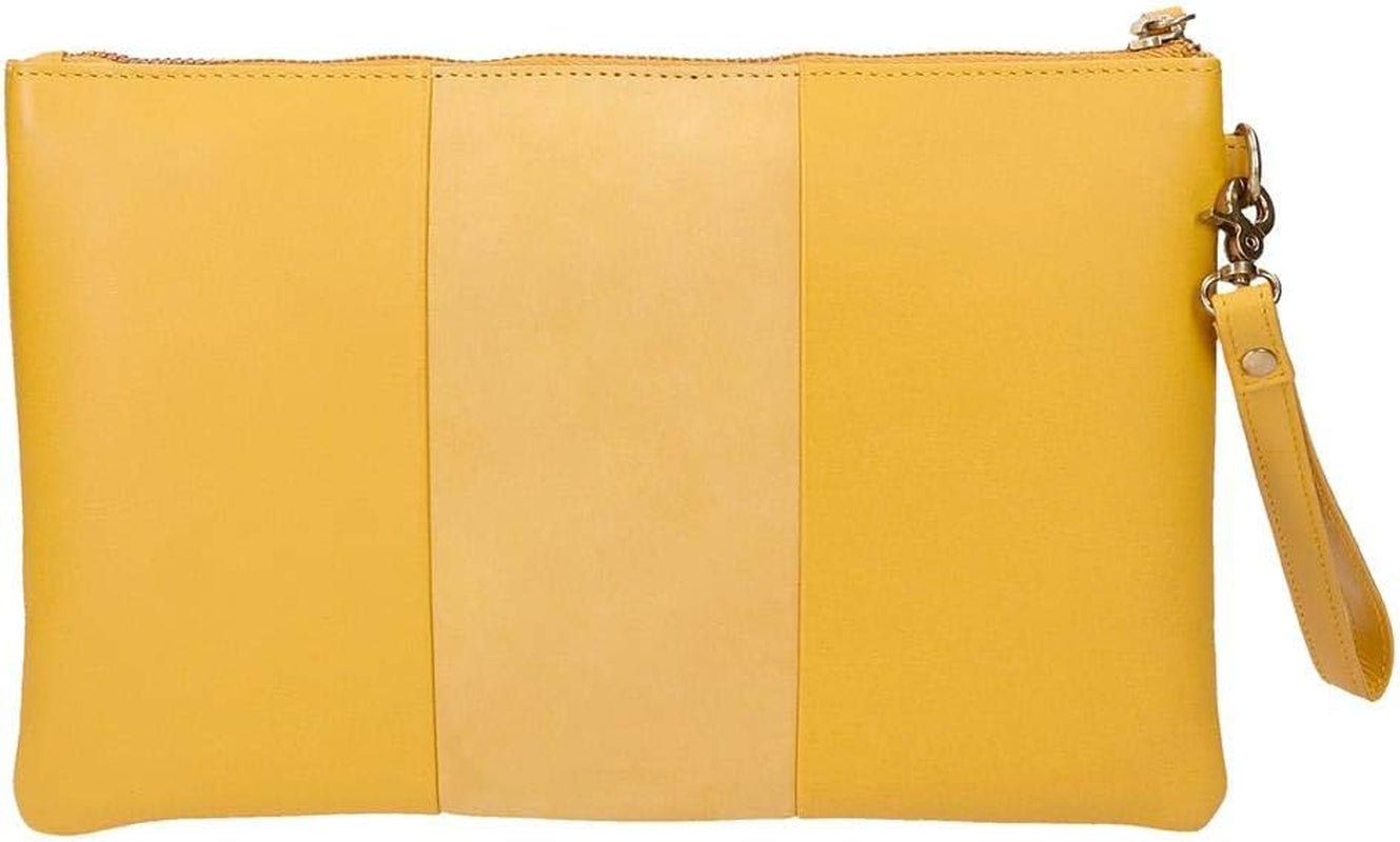 Pepe Jeans Double Wallet Gelbe Tasche 27x17x2 cm Leder Geldbörse Damen Naty Shop