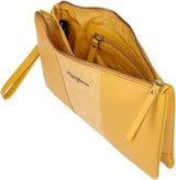 Pepe Jeans Double Wallet Gelbe Tasche 27x17x2 cm Leder Geldbörse Damen Naty Shop