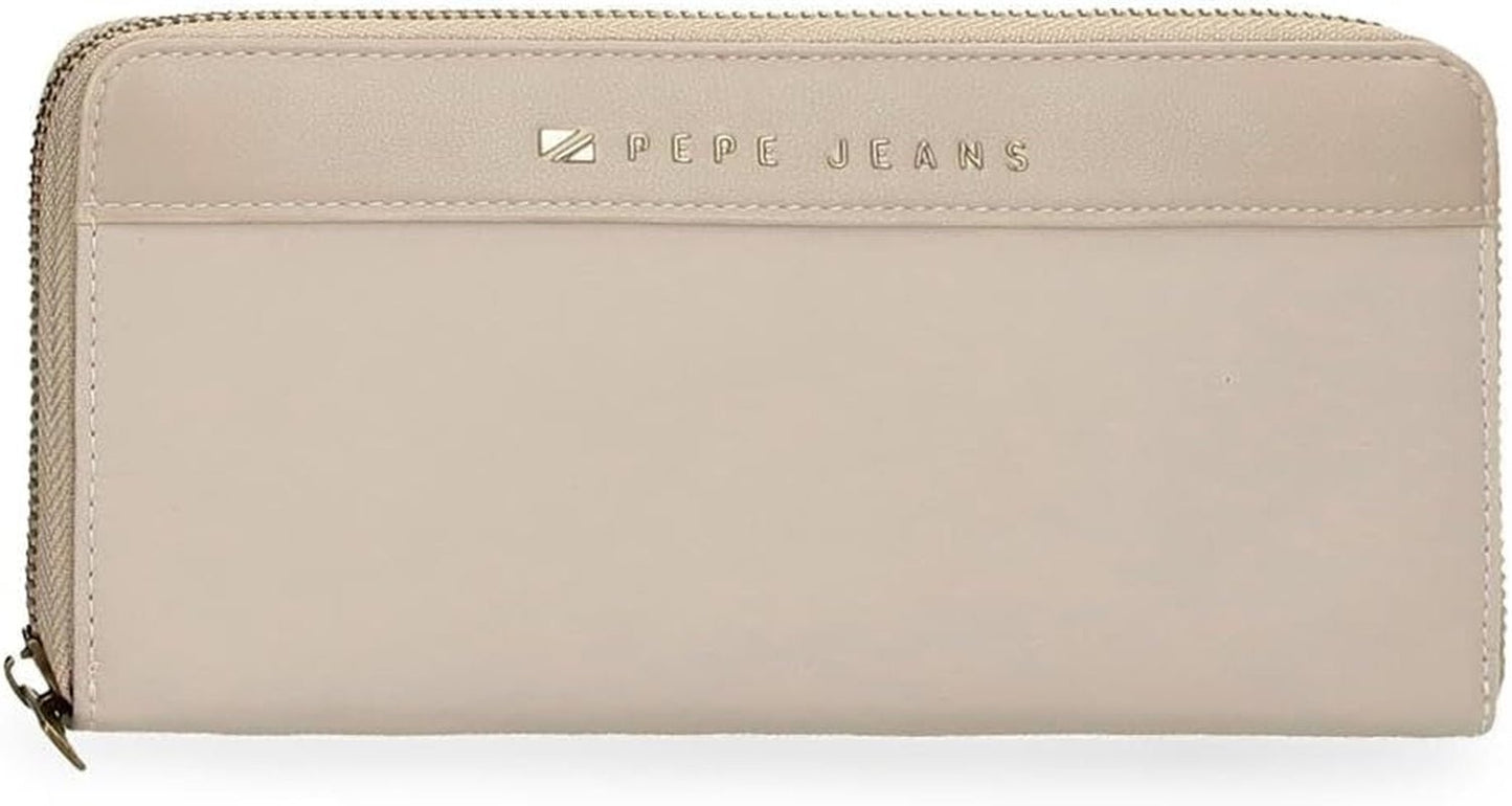 Pepe Jeans Joumma Taschen Morgan Lässiger Rucksack Reisetaschen Beige Schwarz Kunstleder für Damen Beige Einheitsgröße Geldbörse Geldbörse Damen Naty Shop Standardtitel