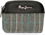 Pepe Jeans Kendra Damen T-Shirt, Schwarz, Einheitsgröße, Kleine Umhängetasche Damen Taschen Naty Shop Runde Geldbörse