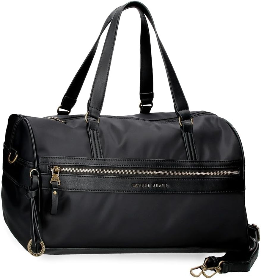 Pepe Jeans Morgan Lässige Rucksäcke Reisetaschen Beige Schwarz Kunstleder für Damen von Joumma Bags Gepäck & Reiseausrüstung Naty Shop Schwarzer Reiserucksack
