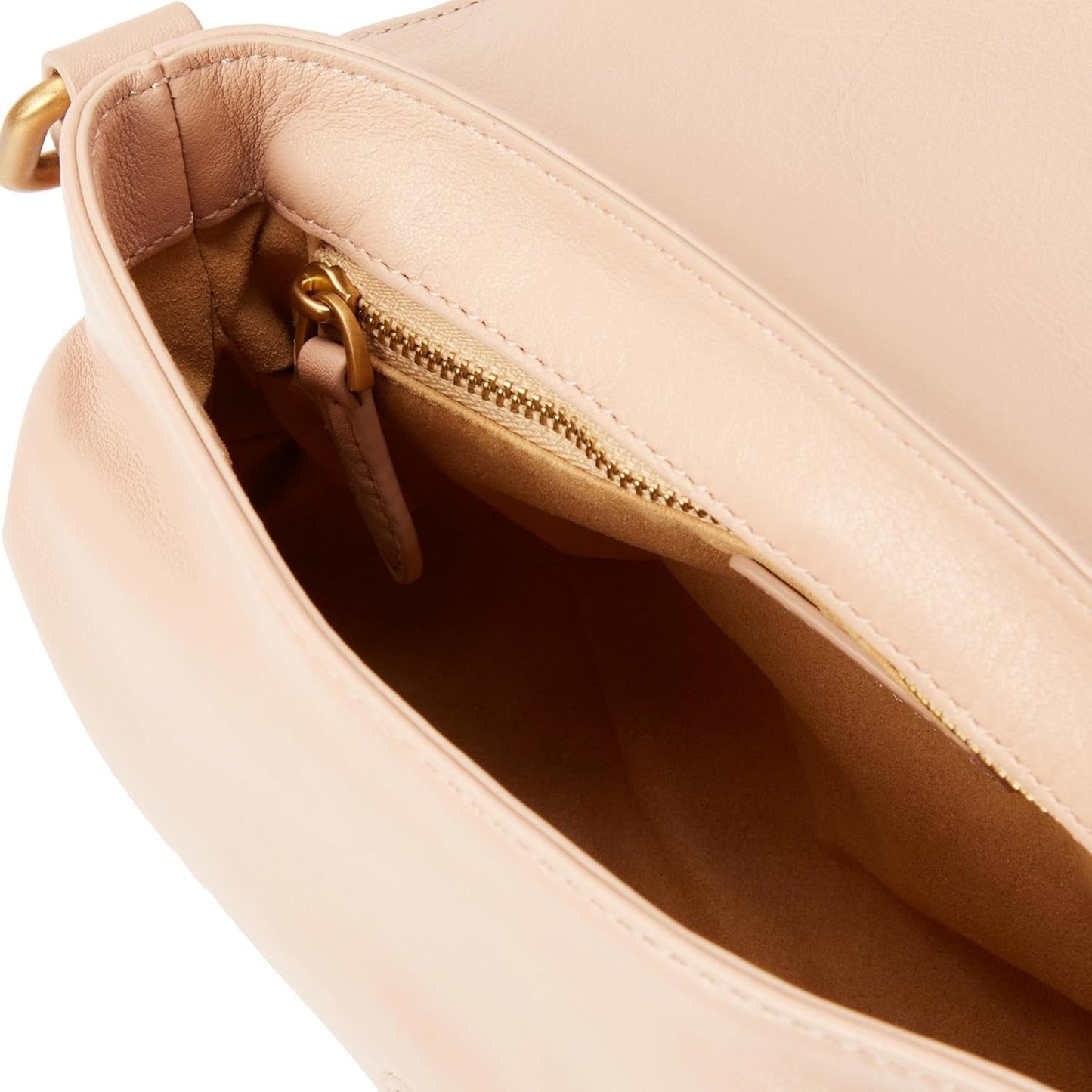 Pinko Jolene Shoulder Mini Crystal Calf Bag für Damen, O81m_Chocolate Gold Damentaschen Naty Shop