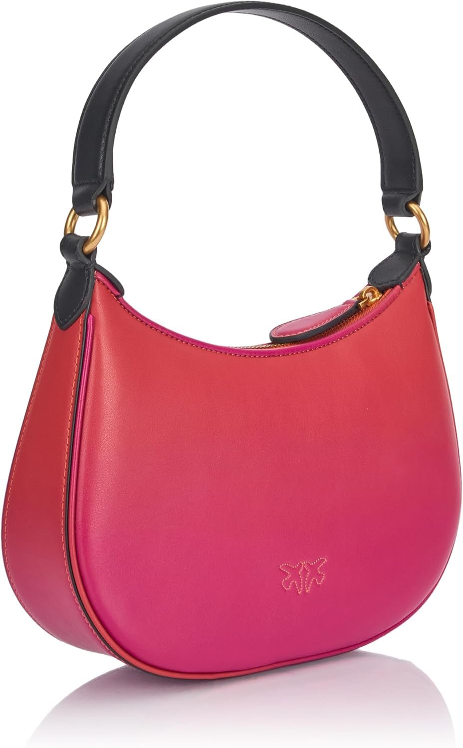 Pinko Half Moon Mini-Ledertasche mit Farbverlauf, ya4l_Mult.fuchsia, orange-schwarz Damentaschen Naty Shop