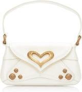 Pinko Ladies 520 Shoulder Baby Naplack Vintage Bag Women Bags Naty Shop Z14M_White Silk-Gold Chocolate