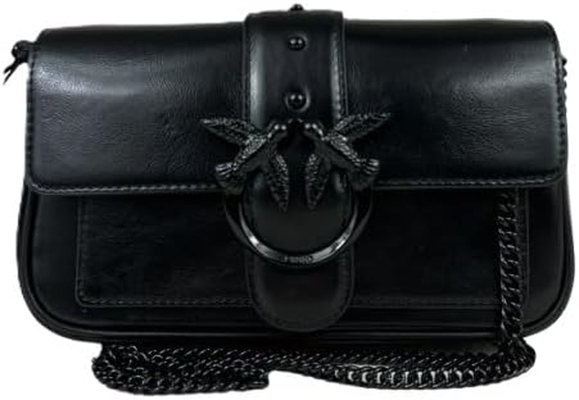 Pinko Ladies Love One Pocket C Naplack Color Block Bag Damentaschen Naty Shop Z99B_B Black Sedan Block Color