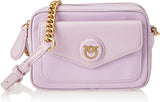 Pinko Nyllo Gate Kameraetui Recycelte NYLO Damentaschen Naty Shop Y48Q_Tulip violett – Antikgold