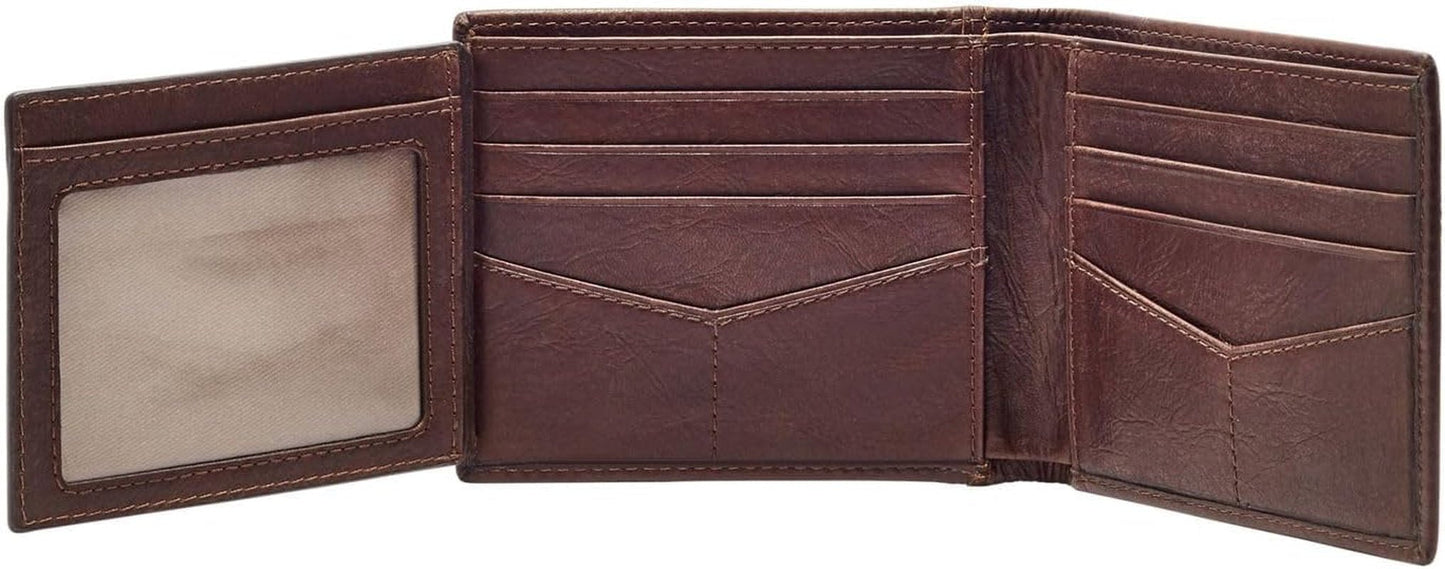 Fossil Herren-Geldbörse aus Ingram-Leder, 11,43 cm L x 1,905 cm B x 8,89 cm H. Herren-Geldbörse Naty Shop