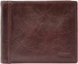 Fossil Herren-Geldbörse aus Ingram-Leder, faltbar, 11,43 cm L x 1,905 cm B x 8,89 cm H, Herren-Geldbörse Naty Shop, Braun