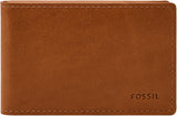 Fossil Andrew Bifold-Geldbörse aus Leder für Herren, 11,5 cm L x 1,9 cm B x 7,7 cm H. Herren-Geldbörse Naty Shop Saddle
