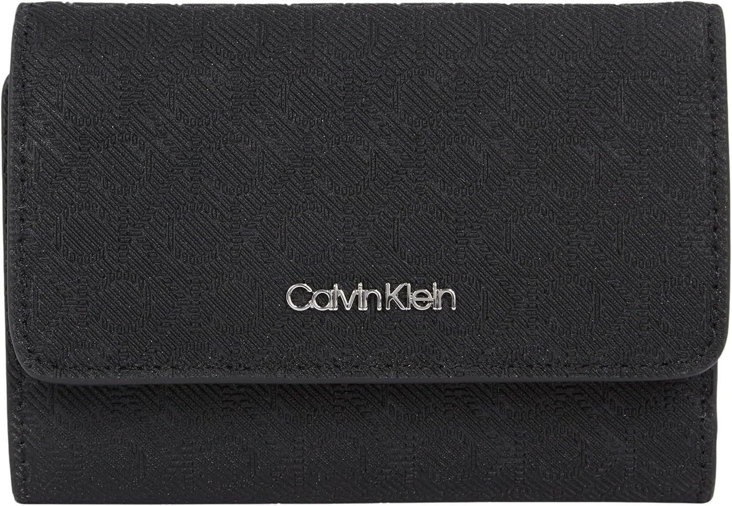 Damen-Geldbörse Calvin Klein Must Small Trifold Mono Klein, Schwarz (Black Mono), Einheitsgröße Damen-Geldbörse Naty Shop Standardtitel