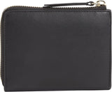 Damenbrieftasche Tommy Hilfiger HILFIGER LEATHER MED ZA, schwarz (Schwarz), OS Damenbrieftasche Naty Shop