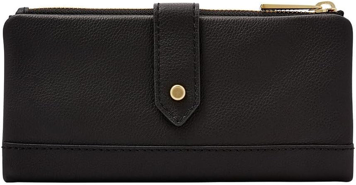 Damen-Leder-Geldbörse Fossil Laine Damen-Geldbörse Naty Shop Schwarz