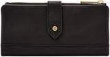 Damen-Leder-Geldbörse Fossil Laine Damen-Geldbörse Naty Shop Schwarz