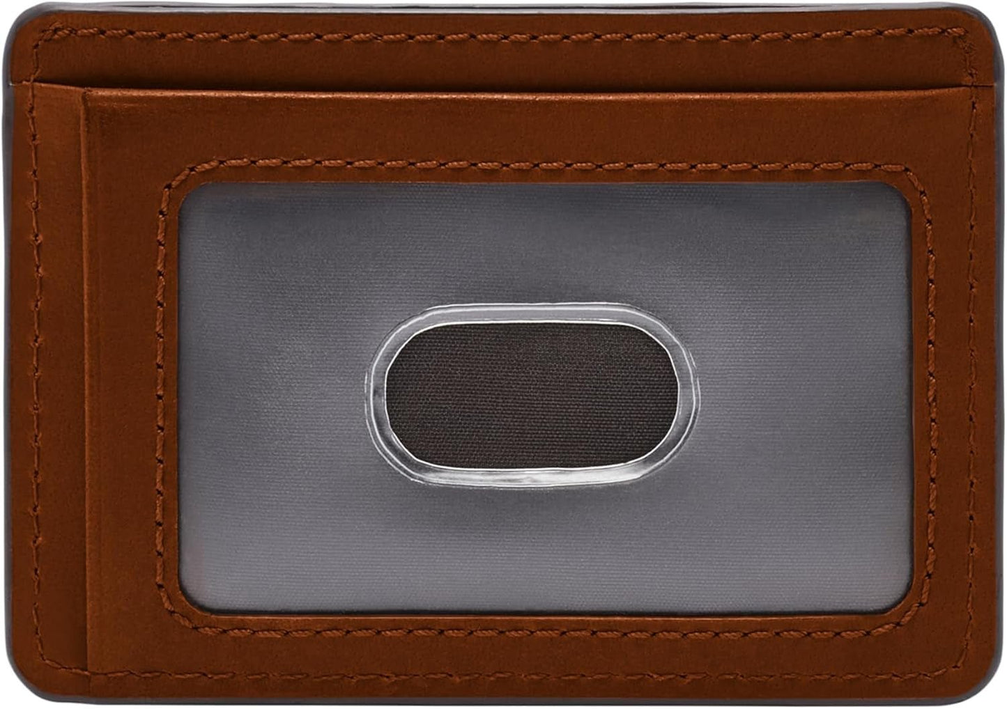Fossil Everett-Geldbörse für Herren, Leder/PVC, mittelbraun, Kartenhalter, 10,2 cm L x 0,6 cm B x 7,0 cm H, ML4398210 Herren-Geldbörse Naty Shop
