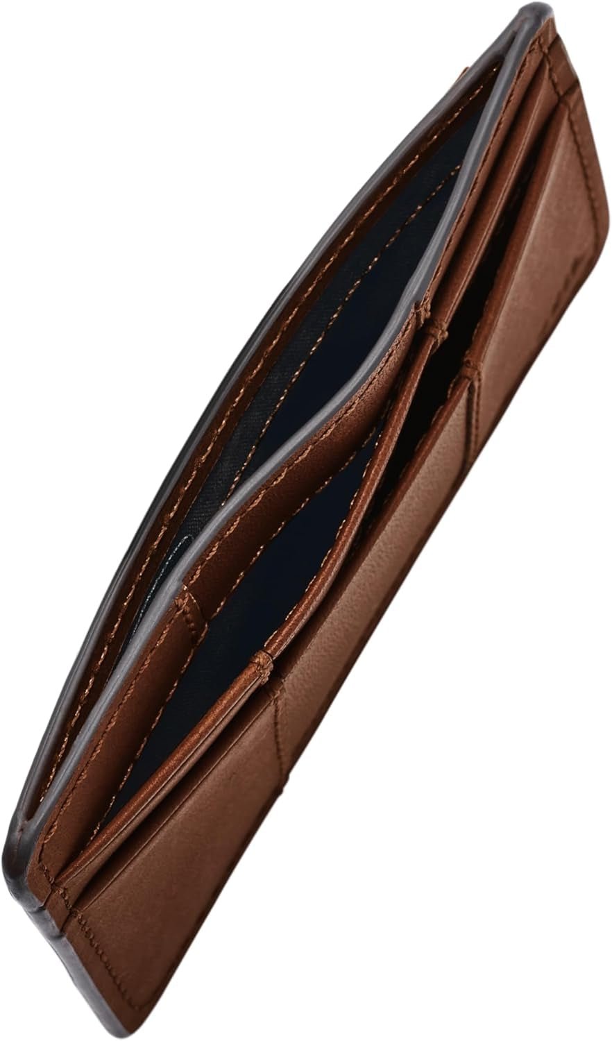 Fossil Everett-Geldbörse für Herren, Leder/PVC, mittelbraun, Kartenhalter, 10,2 cm L x 0,6 cm B x 7,0 cm H, ML4398210 Herren-Geldbörse Naty Shop